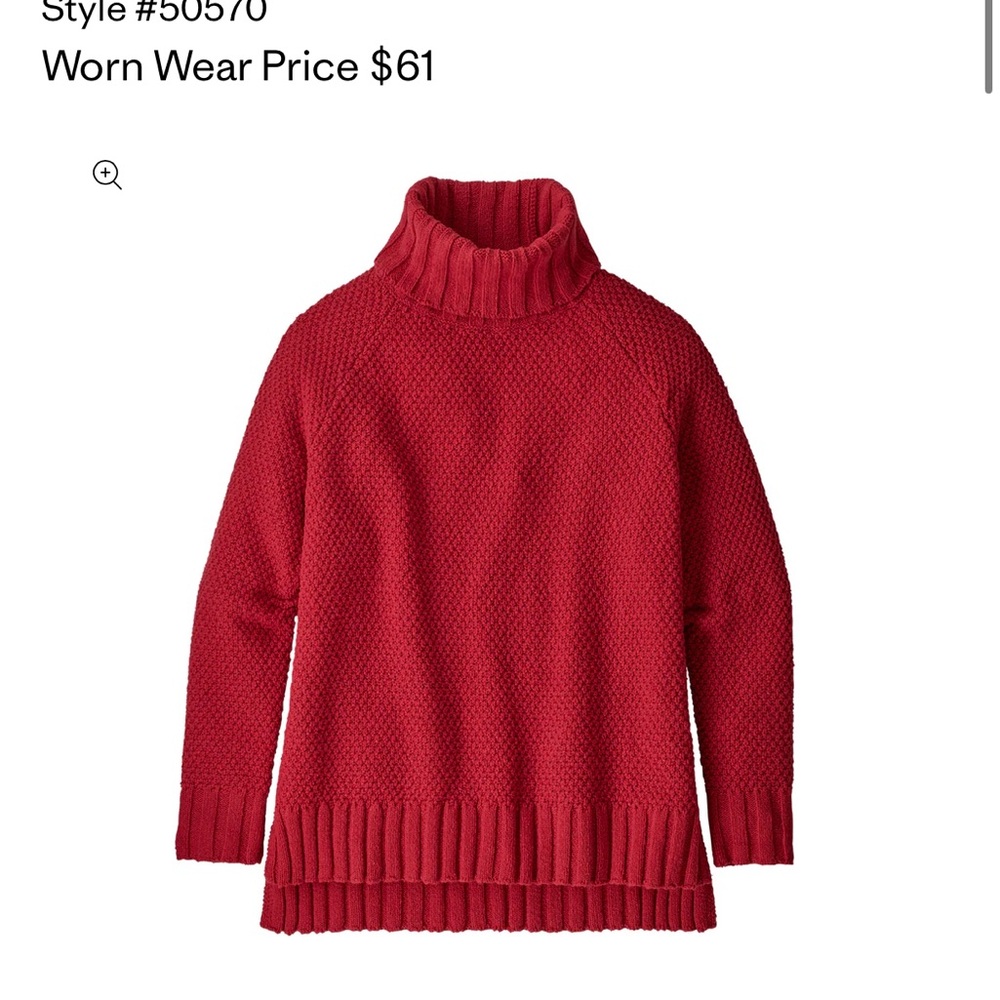 Patagonia Off Country Cozy Red Turtleneck Sweater - Picture 9 of 9